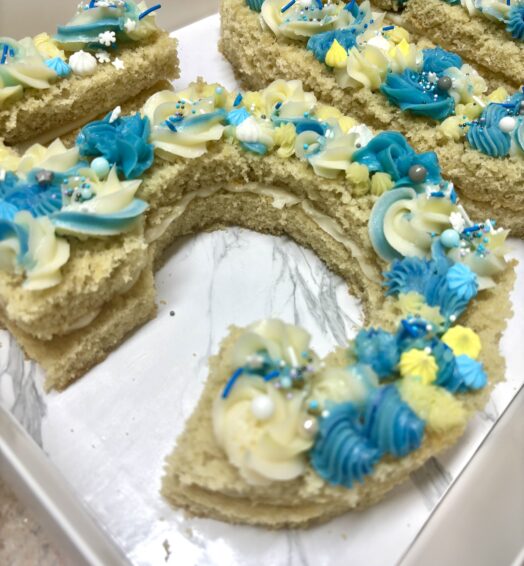 Blue & Yellow Sheet Cake